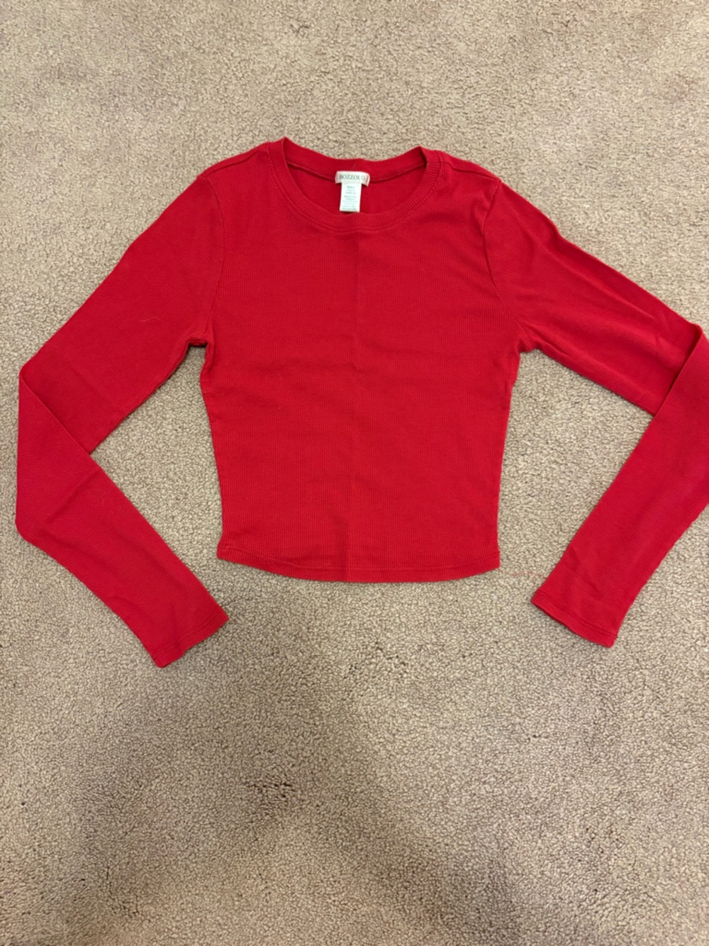 3 for $25 Bozzolo Red Scoop Neck long sleeve size small